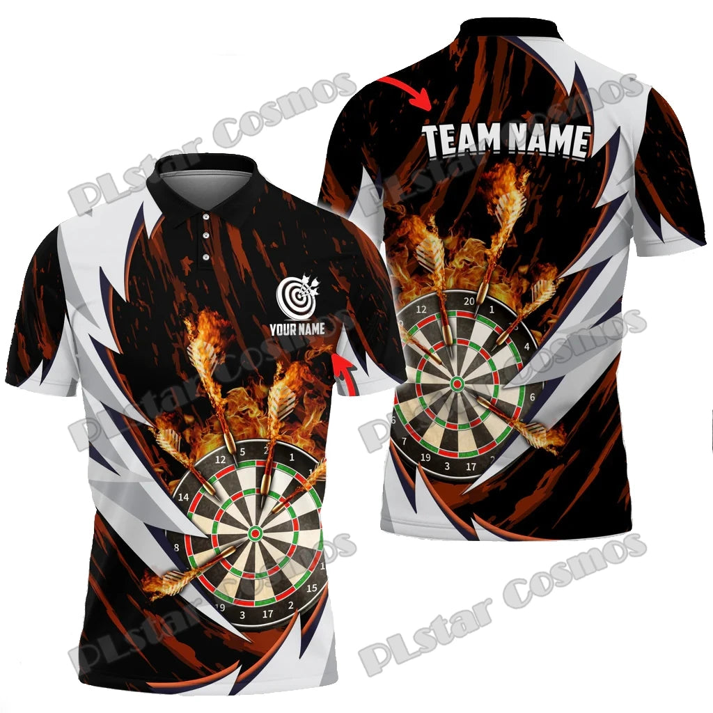 POL133 Fire Thunderstorm Darts Polo – Blitz trifft Stil in einem Shirt!
