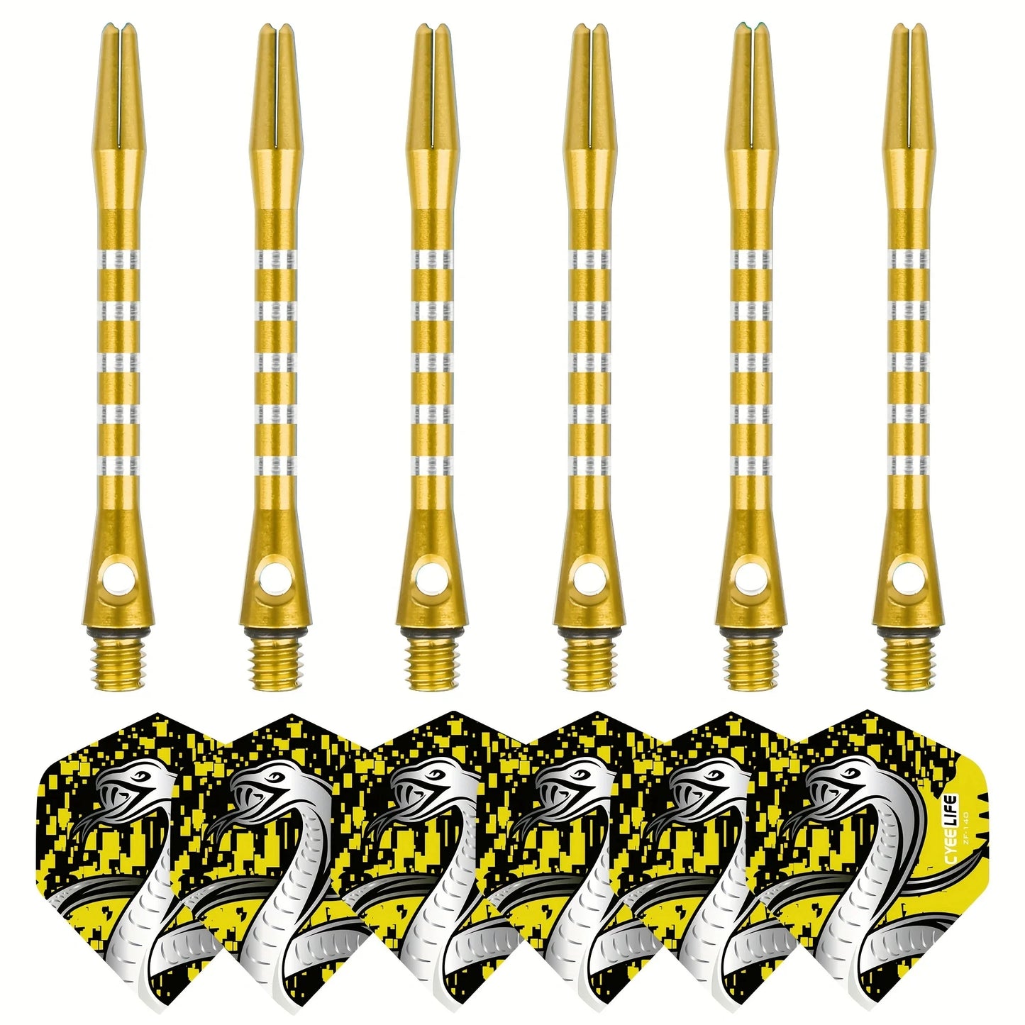 CyeeLife Dart Zubehör – Aluminium-Schäfte & Flights im stylischen 6er-Set!