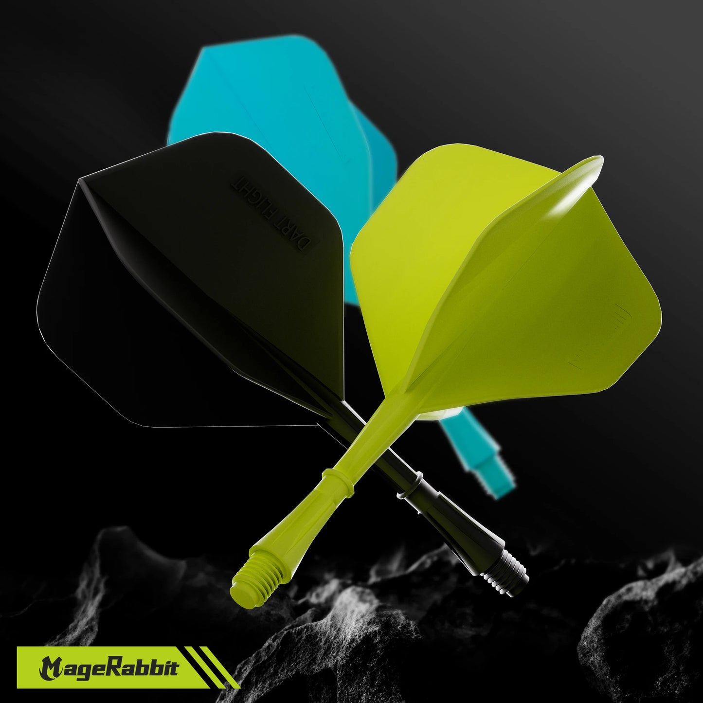 MageRabbit 2-in-1 Dart Flights & Shafts Set – Präzise Performance mit stylischem Farbmix!