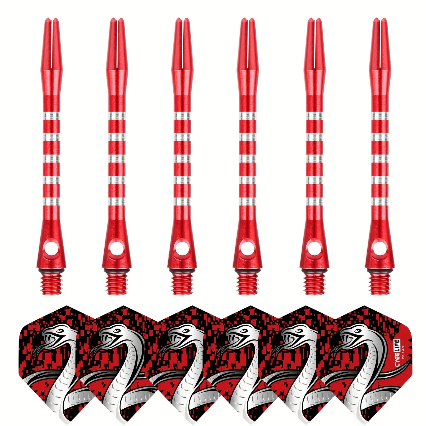 CyeeLife Dart Zubehör – Aluminium-Schäfte & Flights im stylischen 6er-Set!