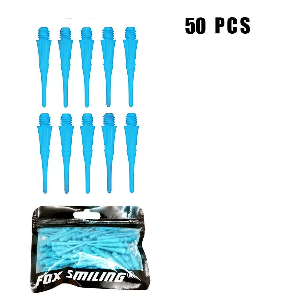 Fox Smiling Soft-Tip Dartspitzen (50 Stück) – Präzision in Blau für elektronische Dartboards!