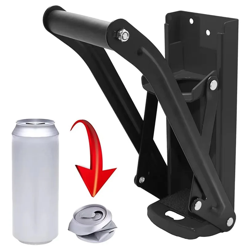 Can Crusher mit Flaschenöffner – Wandmontiertes Recycling-Gadget aus Edelstahl!