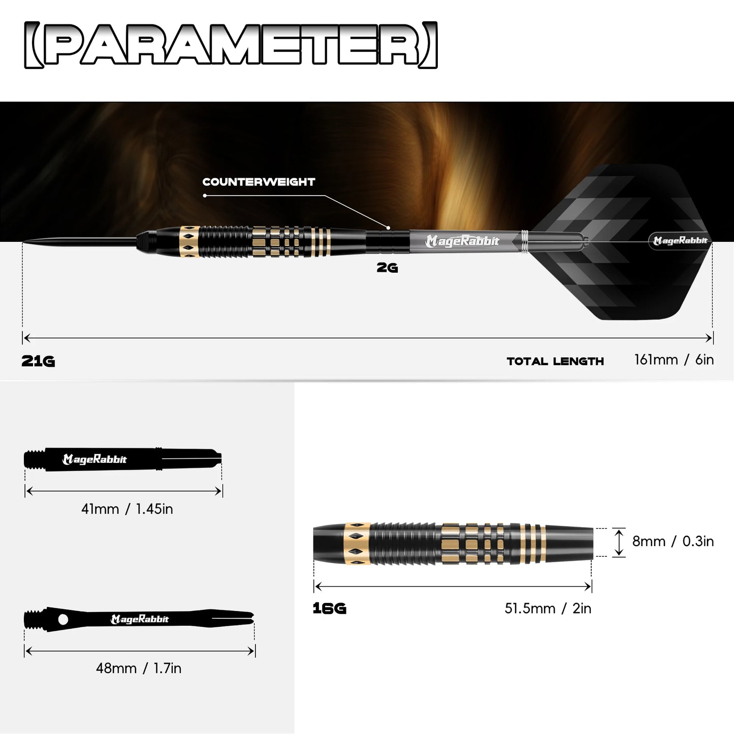 MageRabbit 54-teiliges Dart-Geschenkset – Alles drin für präzise Würfe & kreativen Style!