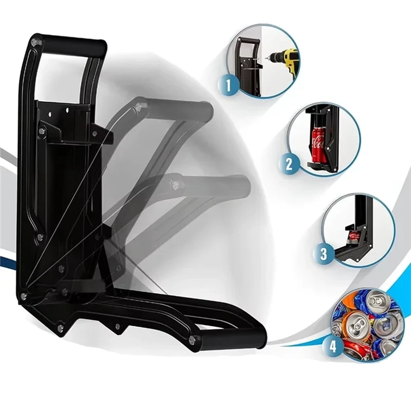 Can Crusher mit Flaschenöffner – Wandmontiertes Recycling-Gadget aus Edelstahl!