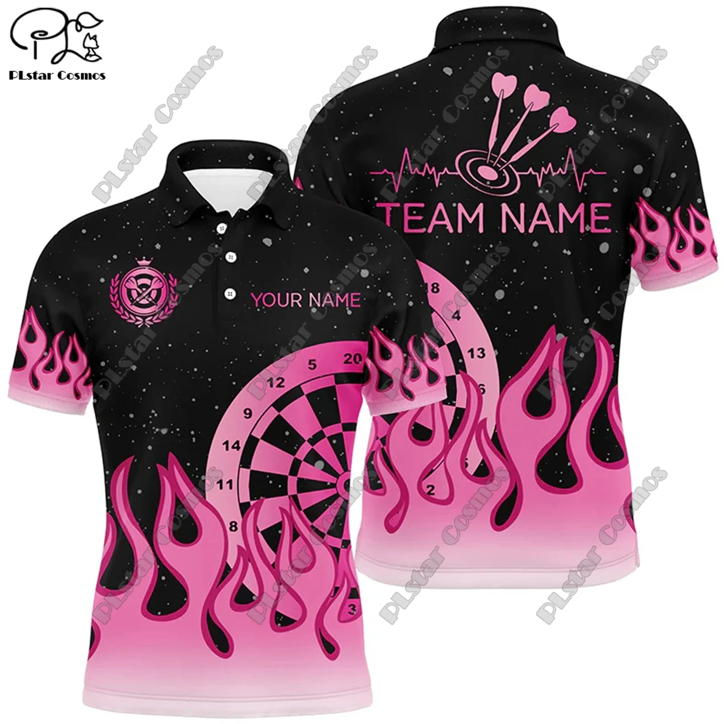 D-10 3D Flame Dartshirt – Persönliches Style-Statement für dein Team!