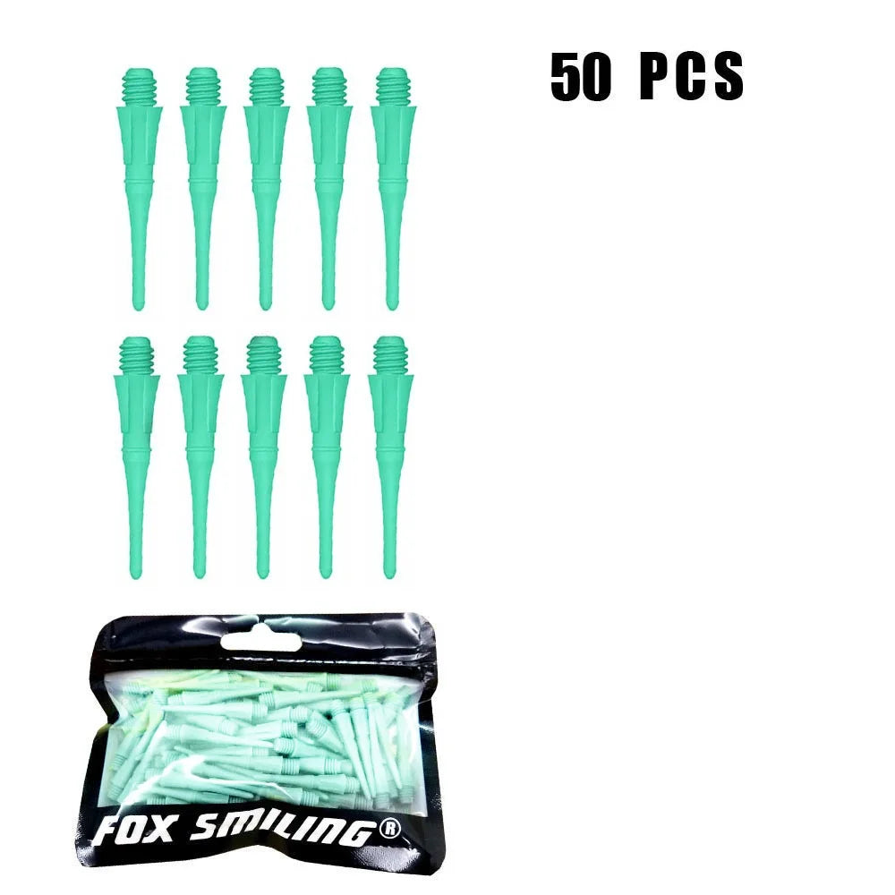 Fox Smiling Soft-Tip Dartspitzen (50 Stück) – Präzision in Blau für elektronische Dartboards!