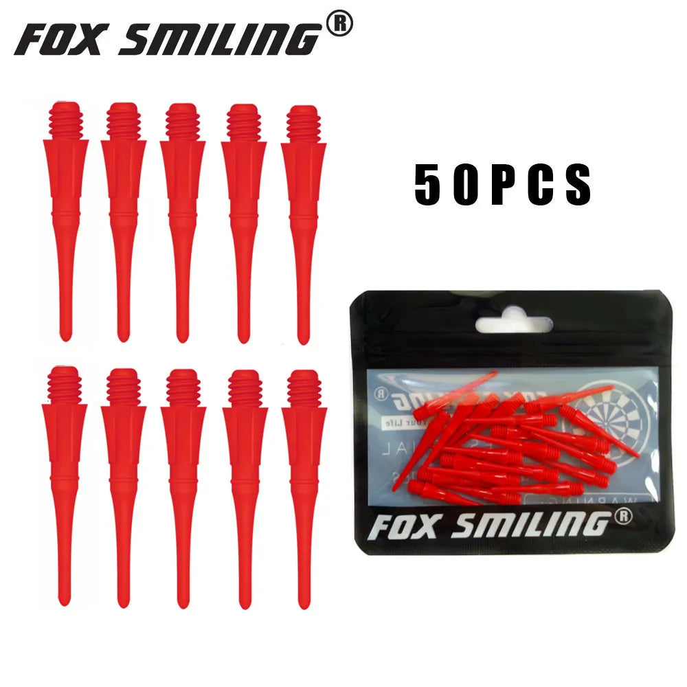 Fox Smiling Soft-Tip Dartspitzen (50 Stück) – Präzision in Blau für elektronische Dartboards!
