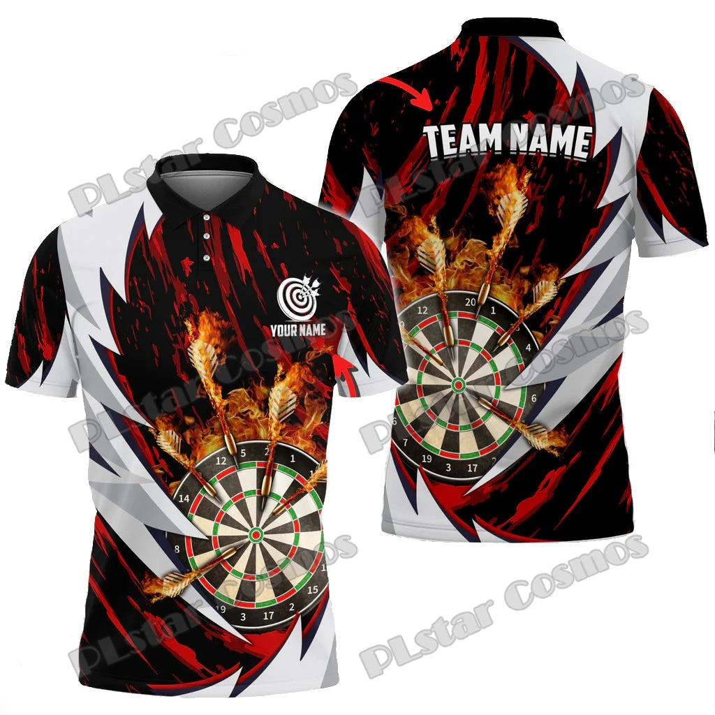 POL133 Fire Thunderstorm Darts Polo – Blitz trifft Stil in einem Shirt!