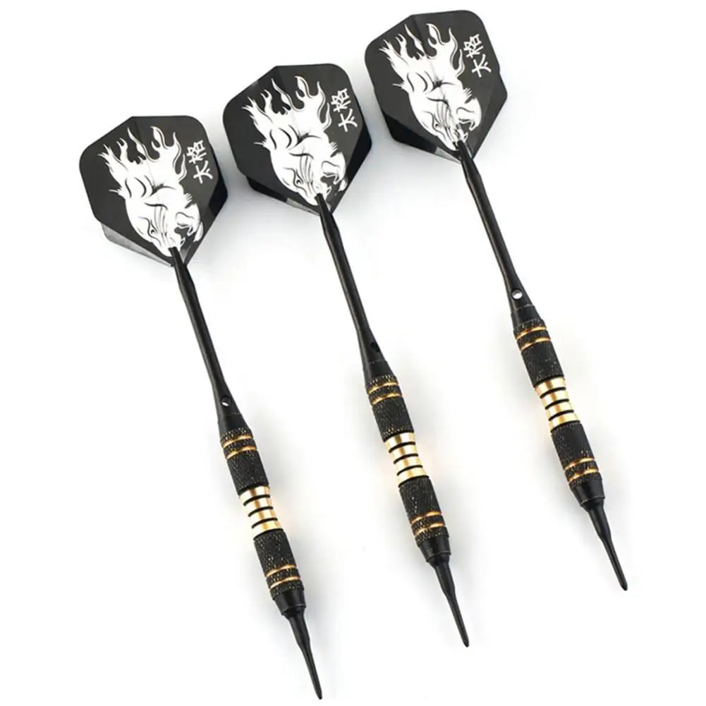 Professionelle Soft-Tip Darts – 3er-Set in klassischem Schwarz für elektronische Dartspiele!