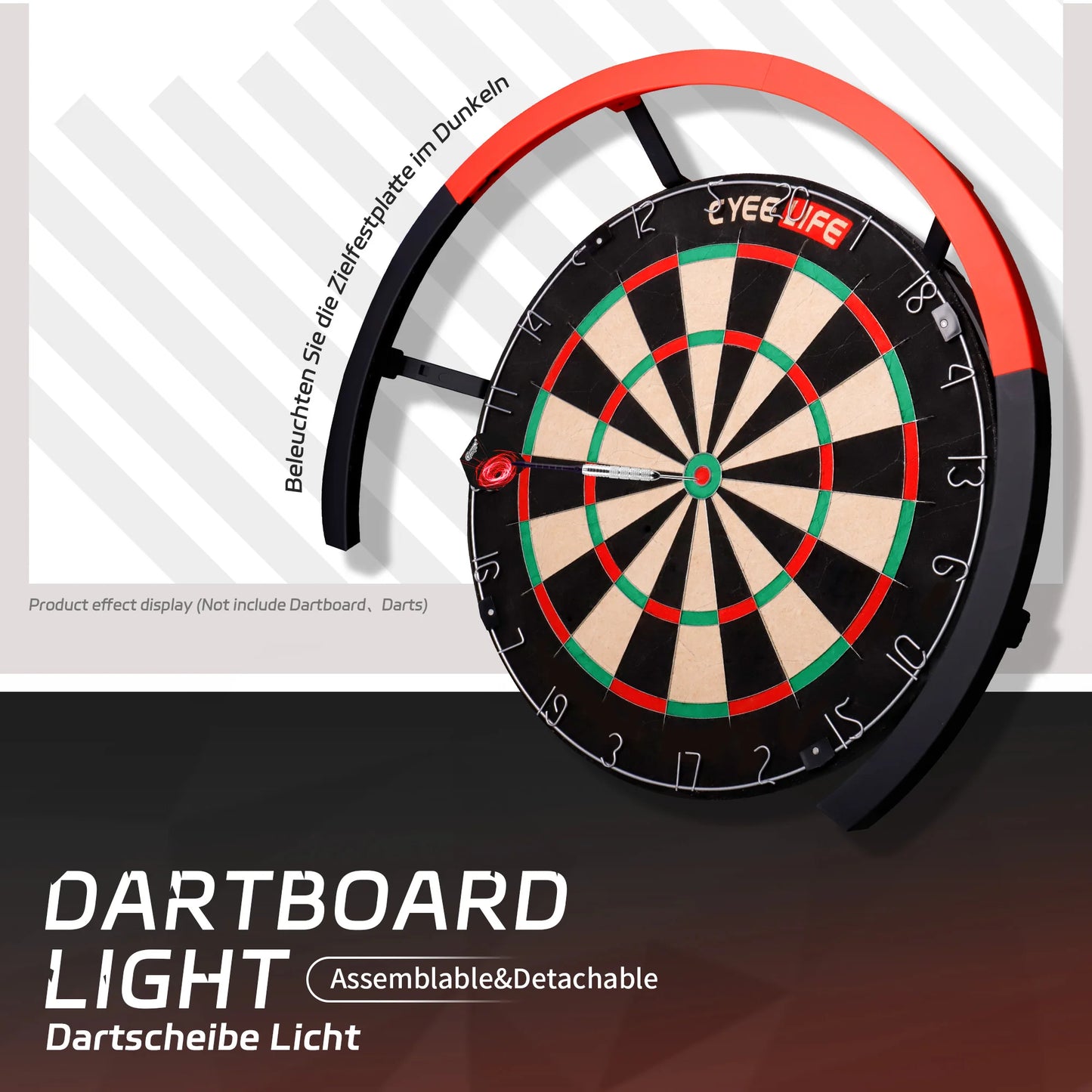 CyeeLife LED Dartboard Beleuchtungssystem – 240° Leuchtring für dein perfektes Spiellicht!