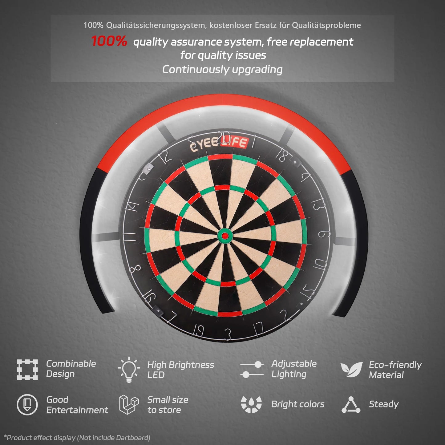 CyeeLife LED Dartboard Beleuchtungssystem – 240° Leuchtring für dein perfektes Spiellicht!