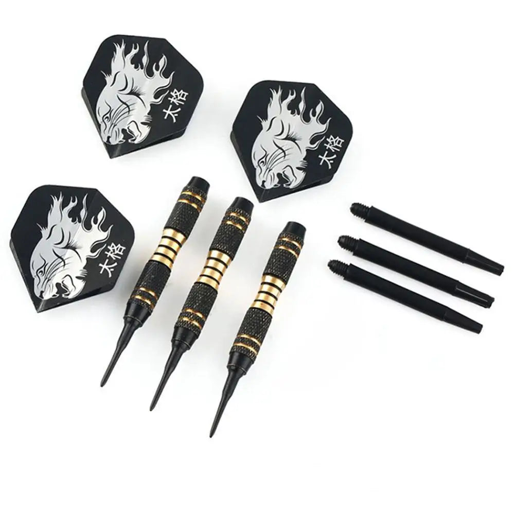Professionelle Soft-Tip Darts – 3er-Set in klassischem Schwarz für elektronische Dartspiele!
