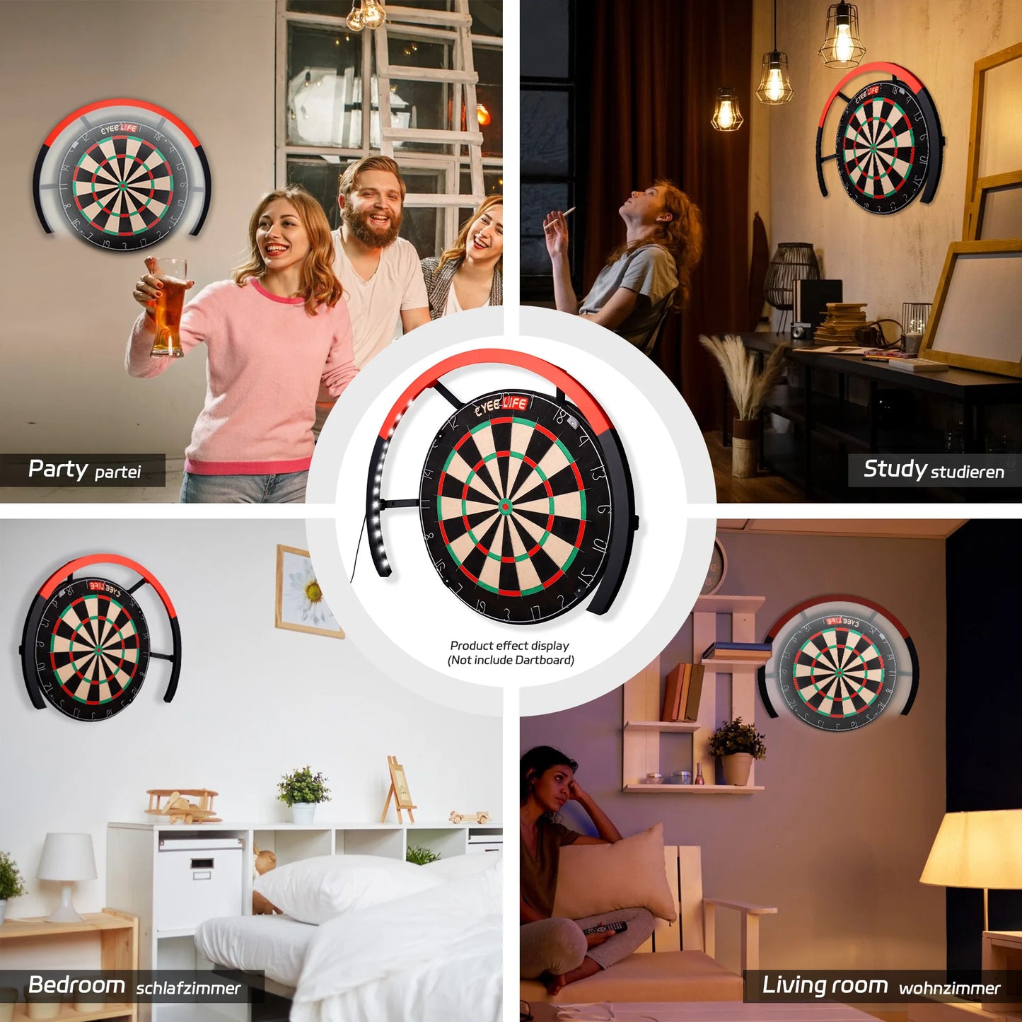 CyeeLife LED Dartboard Beleuchtungssystem – 240° Leuchtring für dein perfektes Spiellicht!
