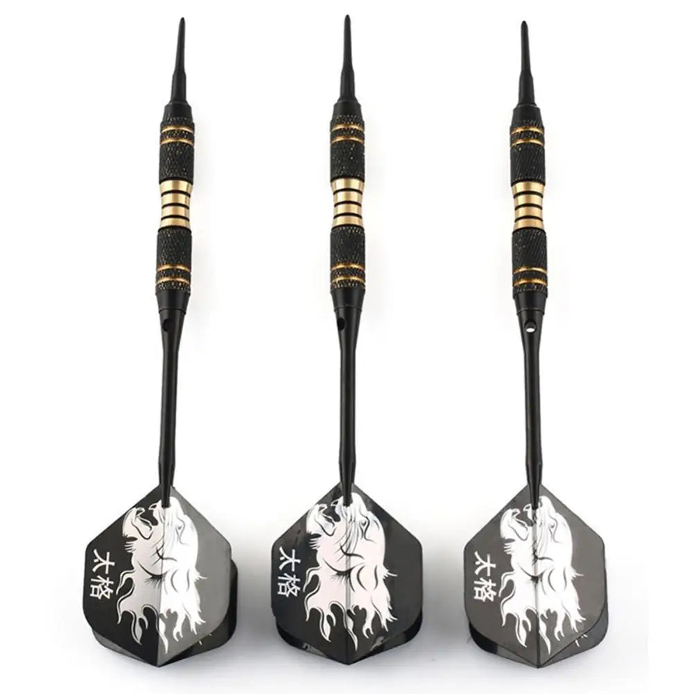 Professionelle Soft-Tip Darts – 3er-Set in klassischem Schwarz für elektronische Dartspiele!