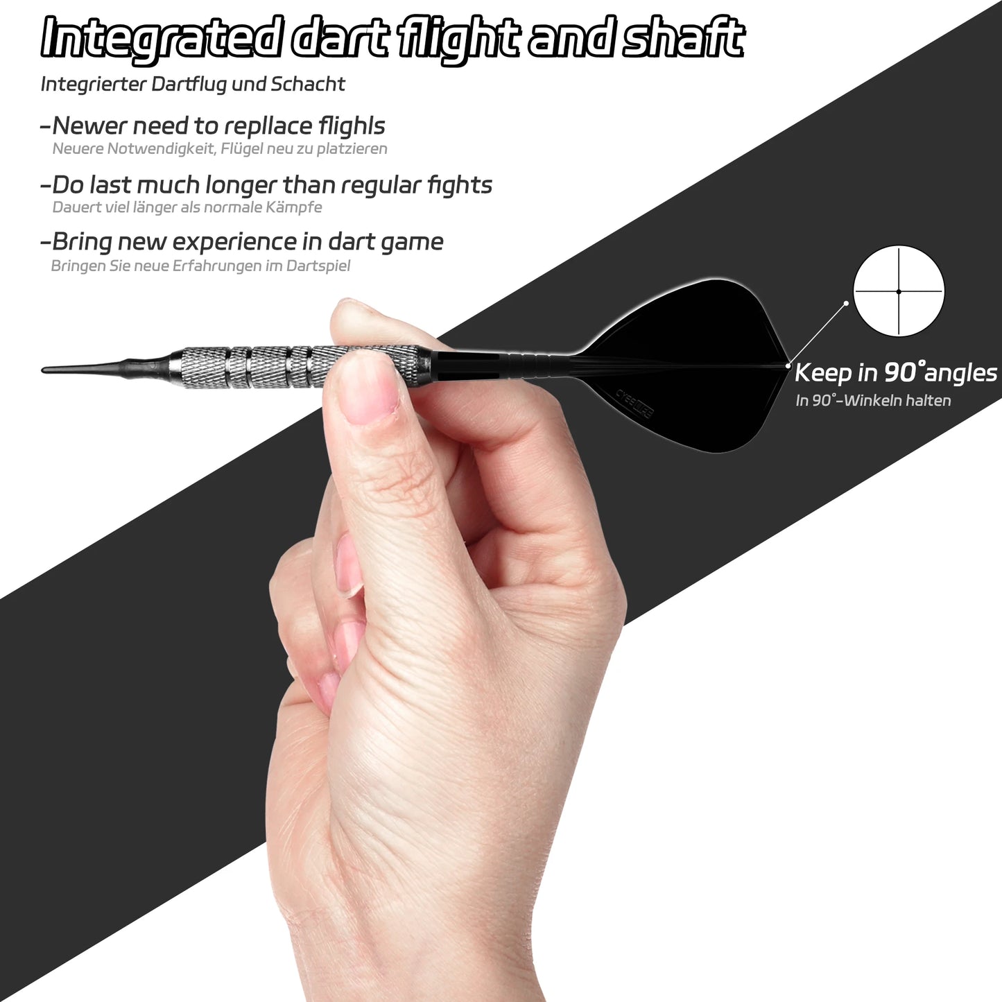 CyeeLife CF03D Soft-Tip Darts – Profiqualität im Spiraldesign!