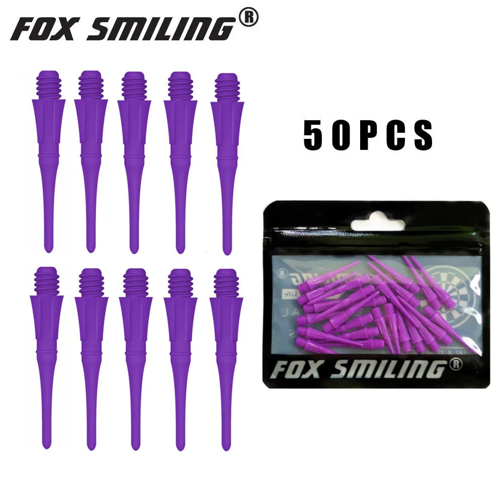 Fox Smiling Soft-Tip Dartspitzen (50 Stück) – Präzision in Blau für elektronische Dartboards!