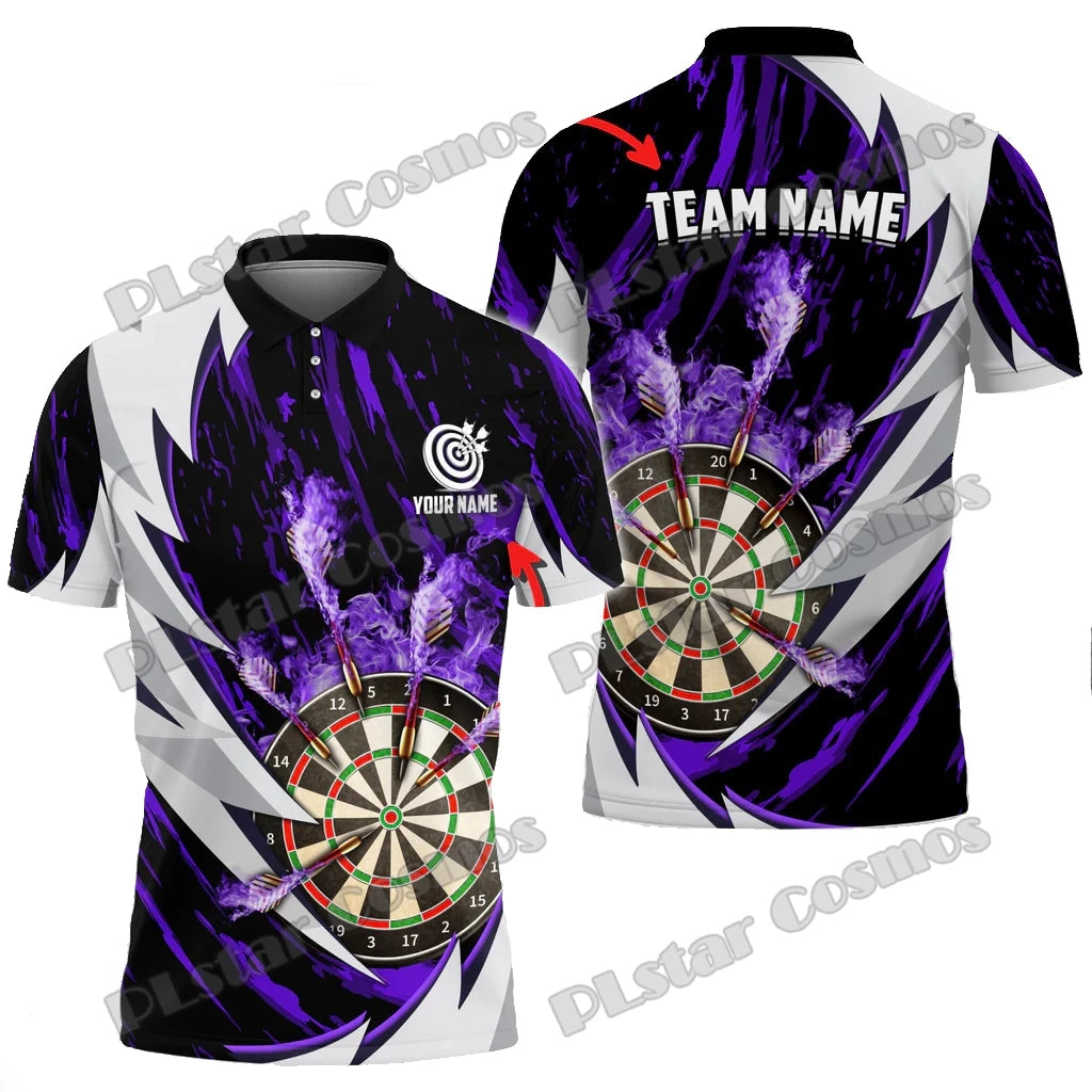 POL133 Fire Thunderstorm Darts Polo – Blitz trifft Stil in einem Shirt!