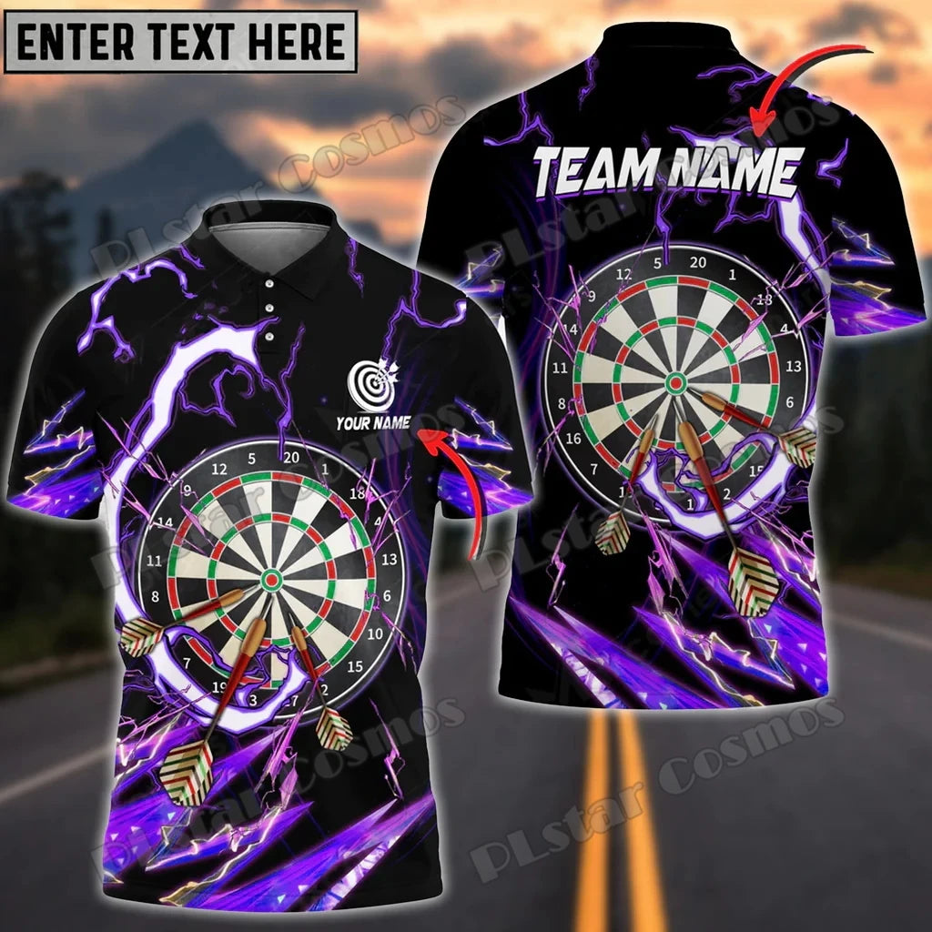 POL133 Fire Thunderstorm Darts Polo – Blitz trifft Stil in einem Shirt!