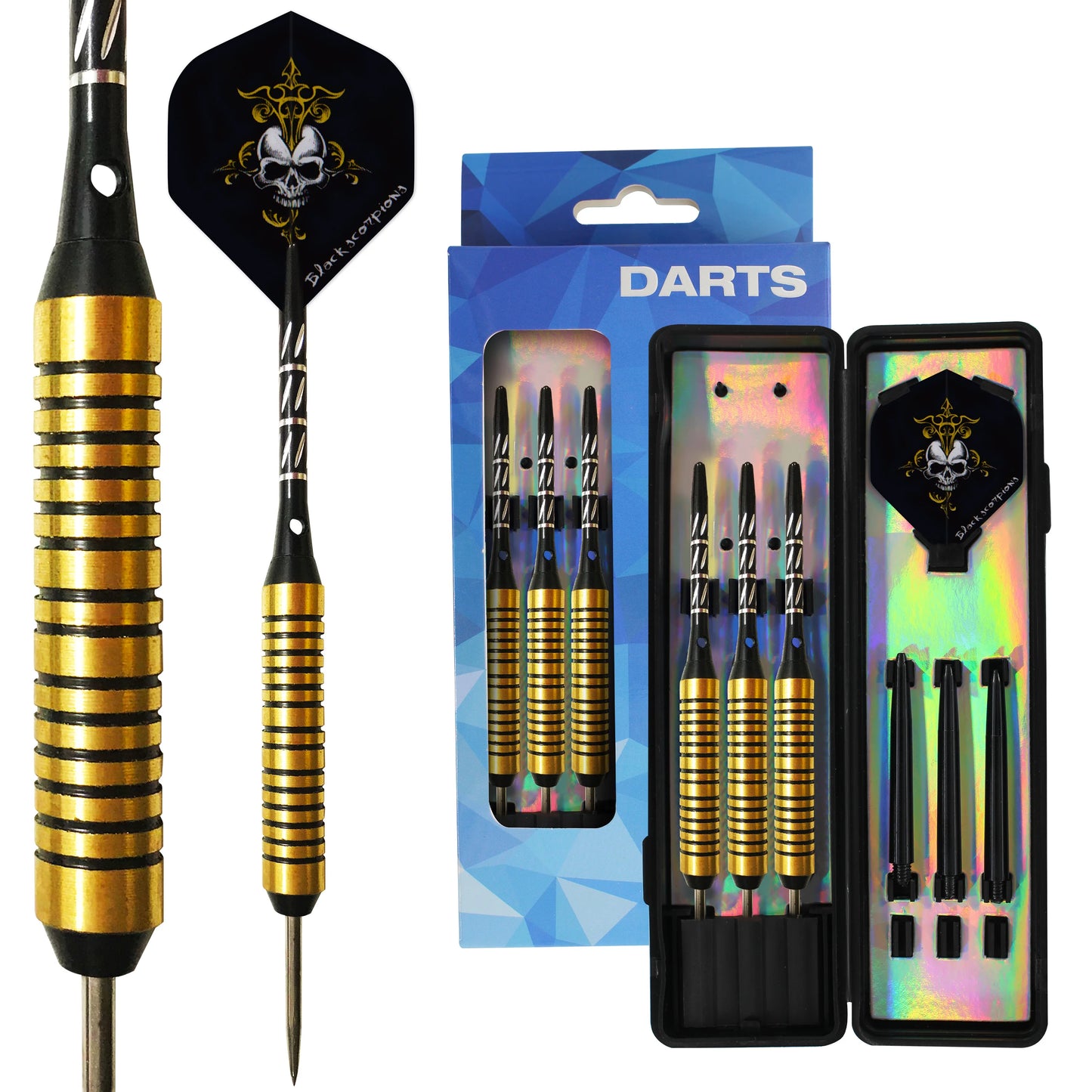 WEDARTER Profi-Dartset – 3er-Pack Turnierpfeile aus Messing für Training Wettkampf!