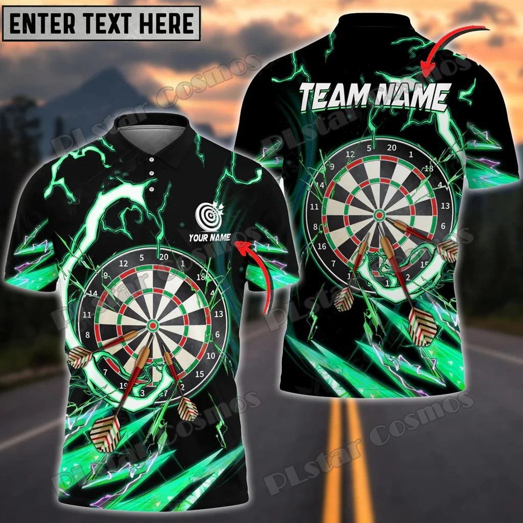 POL133 Fire Thunderstorm Darts Polo – Blitz trifft Stil in einem Shirt!