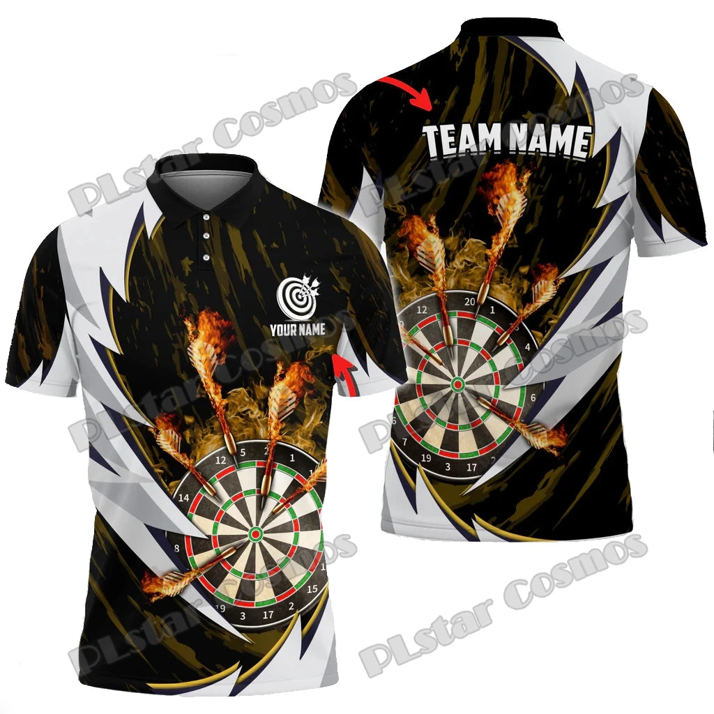 POL133 Fire Thunderstorm Darts Polo – Blitz trifft Stil in einem Shirt!