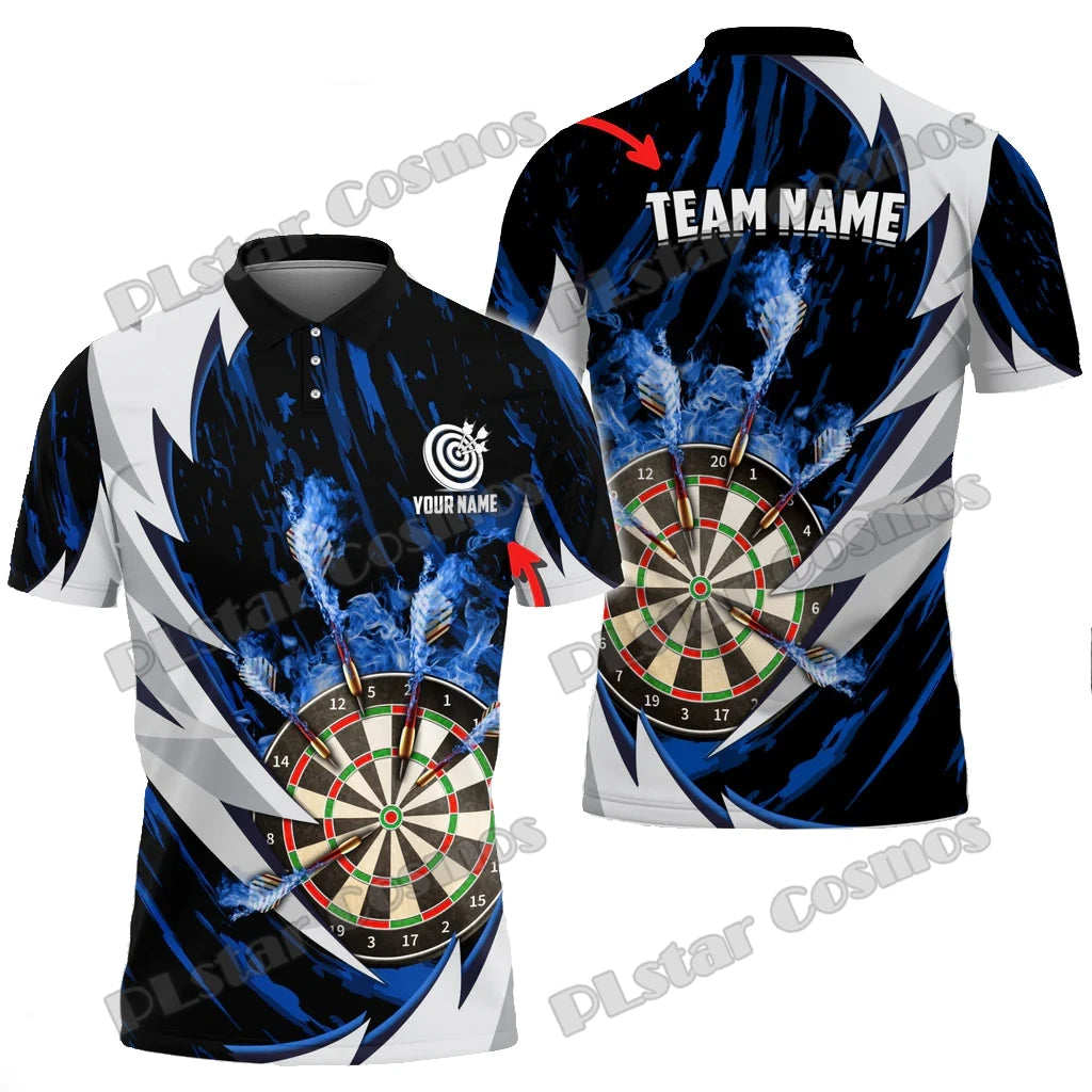 POL133 Fire Thunderstorm Darts Polo – Blitz trifft Stil in einem Shirt!