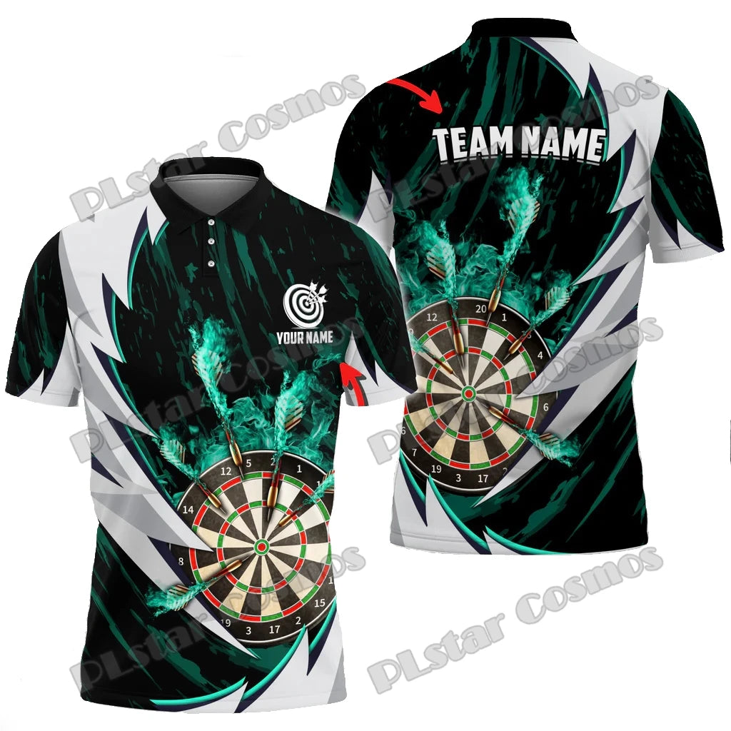 POL133 Fire Thunderstorm Darts Polo – Blitz trifft Stil in einem Shirt!