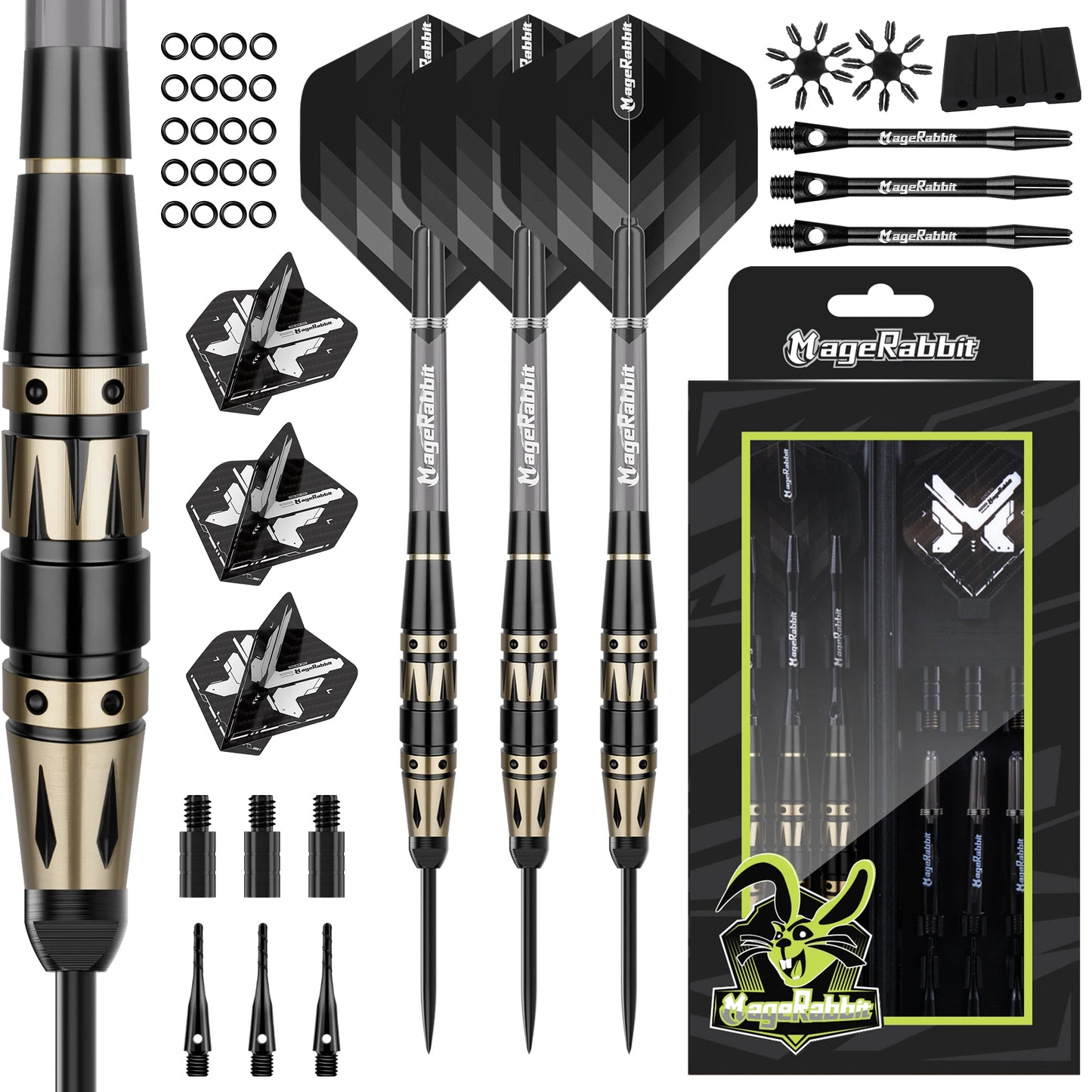 MageRabbit 54-teiliges Dart-Geschenkset – Alles drin für präzise Würfe &amp; kreativen Style!