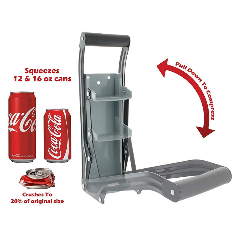 Can Crusher mit Flaschenöffner – Wandmontiertes Recycling-Gadget aus Edelstahl!