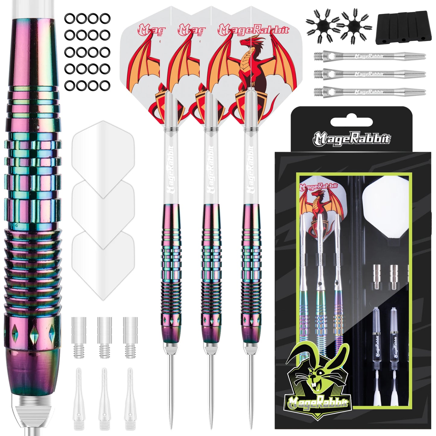 MageRabbit 54-teiliges Dart-Geschenkset – Alles drin für präzise Würfe &amp; kreativen Style!