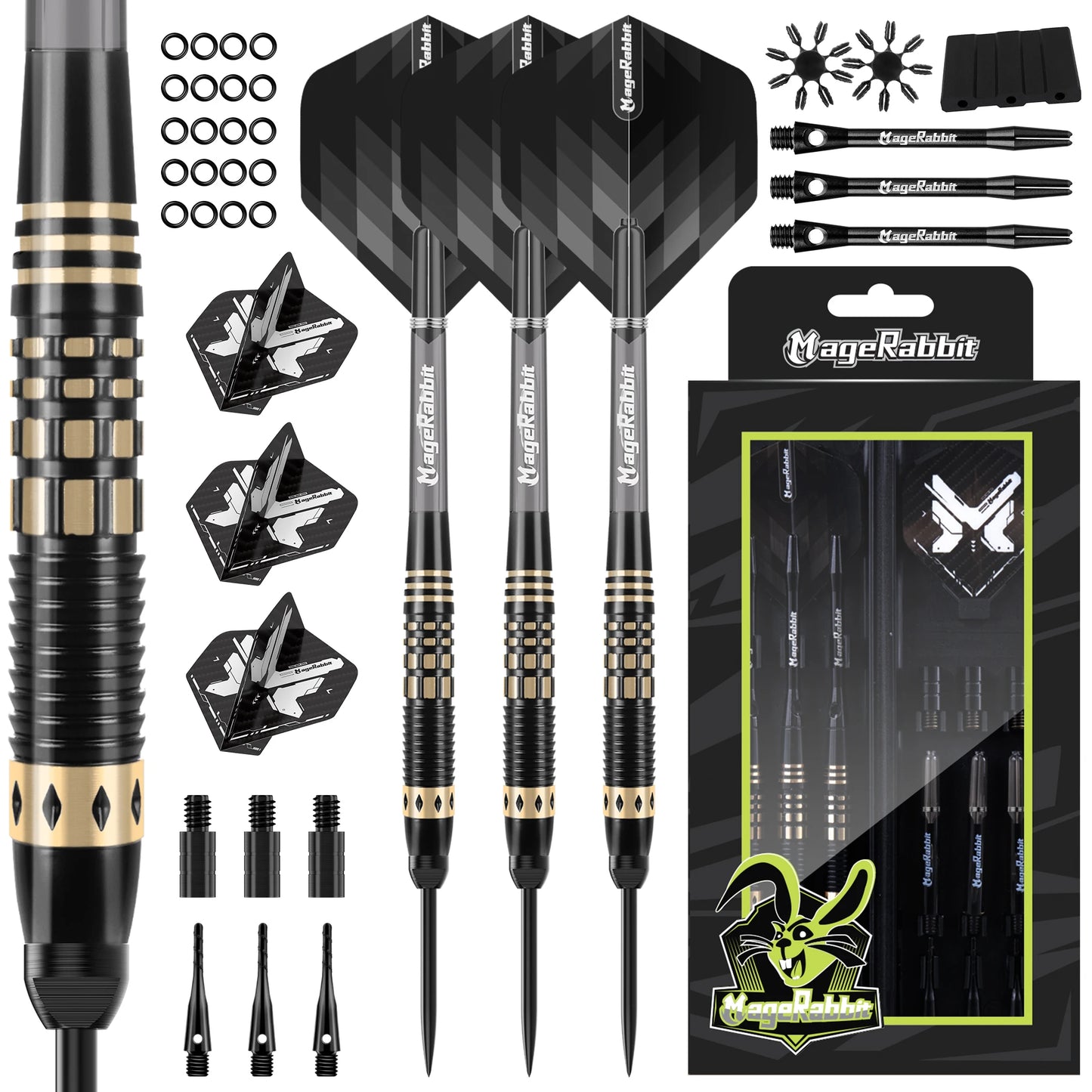 MageRabbit 54-teiliges Dart-Geschenkset – Alles drin für präzise Würfe &amp; kreativen Style!