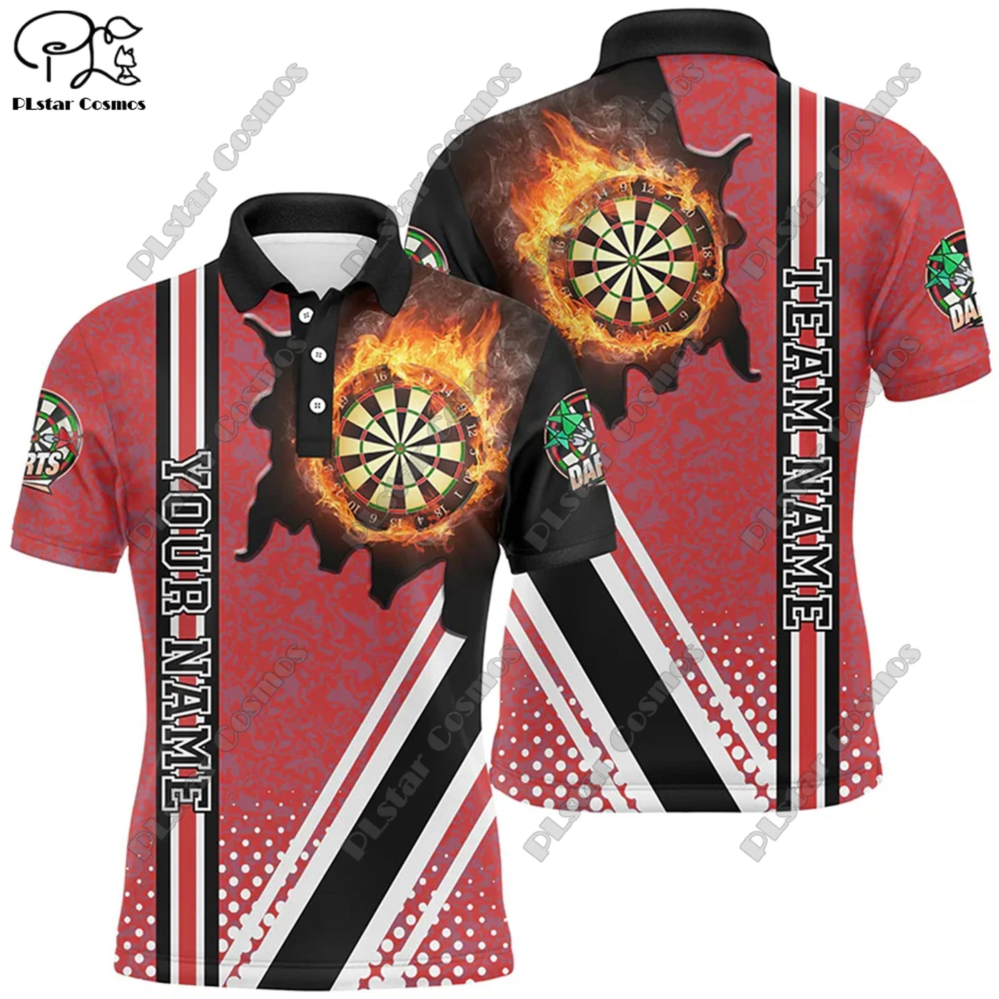 D-10 3D Flame Dartshirt – Persönliches Style-Statement für dein Team!