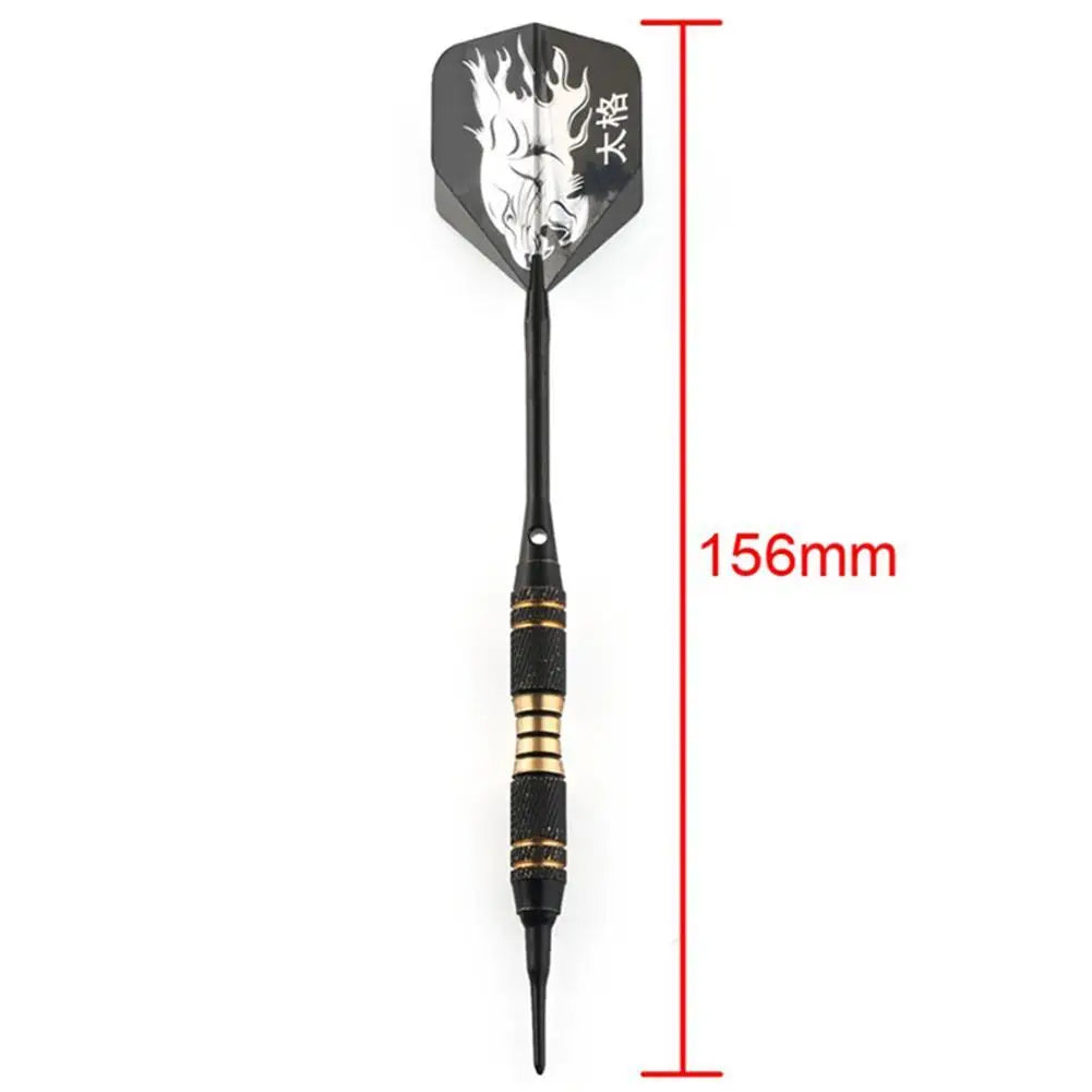 Professionelle Soft-Tip Darts – 3er-Set in klassischem Schwarz für elektronische Dartspiele!