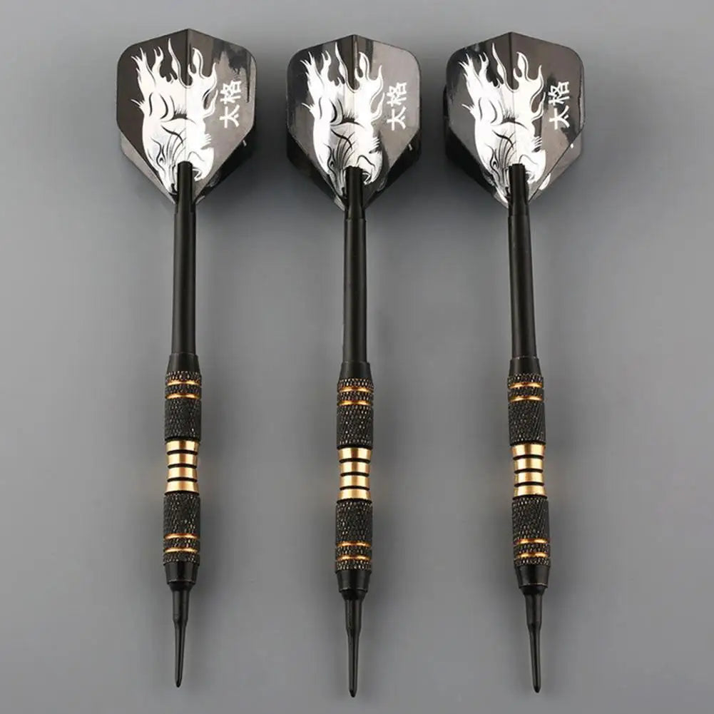Professionelle Soft-Tip Darts – 3er-Set in klassischem Schwarz für elektronische Dartspiele!