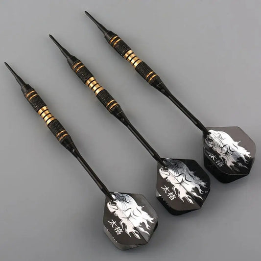 Professionelle Soft-Tip Darts – 3er-Set in klassischem Schwarz für elektronische Dartspiele!