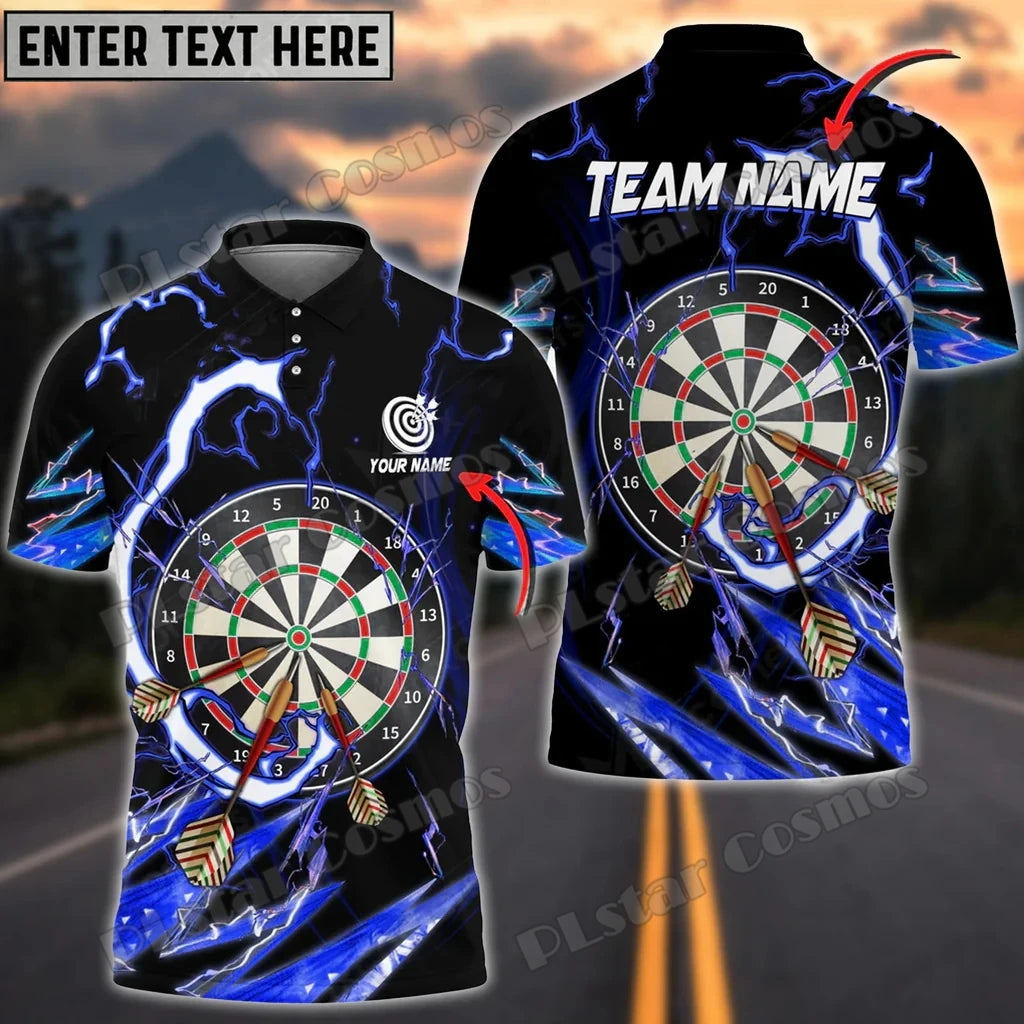 POL133 Fire Thunderstorm Darts Polo – Blitz trifft Stil in einem Shirt!