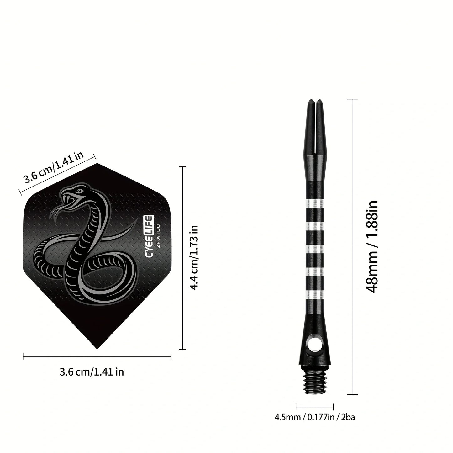 CyeeLife Dart Zubehör – Aluminium-Schäfte &amp; Flights im stylischen 6er-Set!