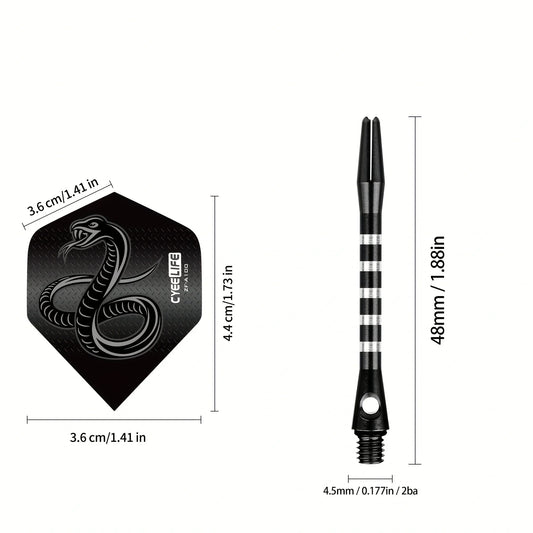 CyeeLife Dart Zubehör – Aluminium-Schäfte &amp; Flights im stylischen 6er-Set!