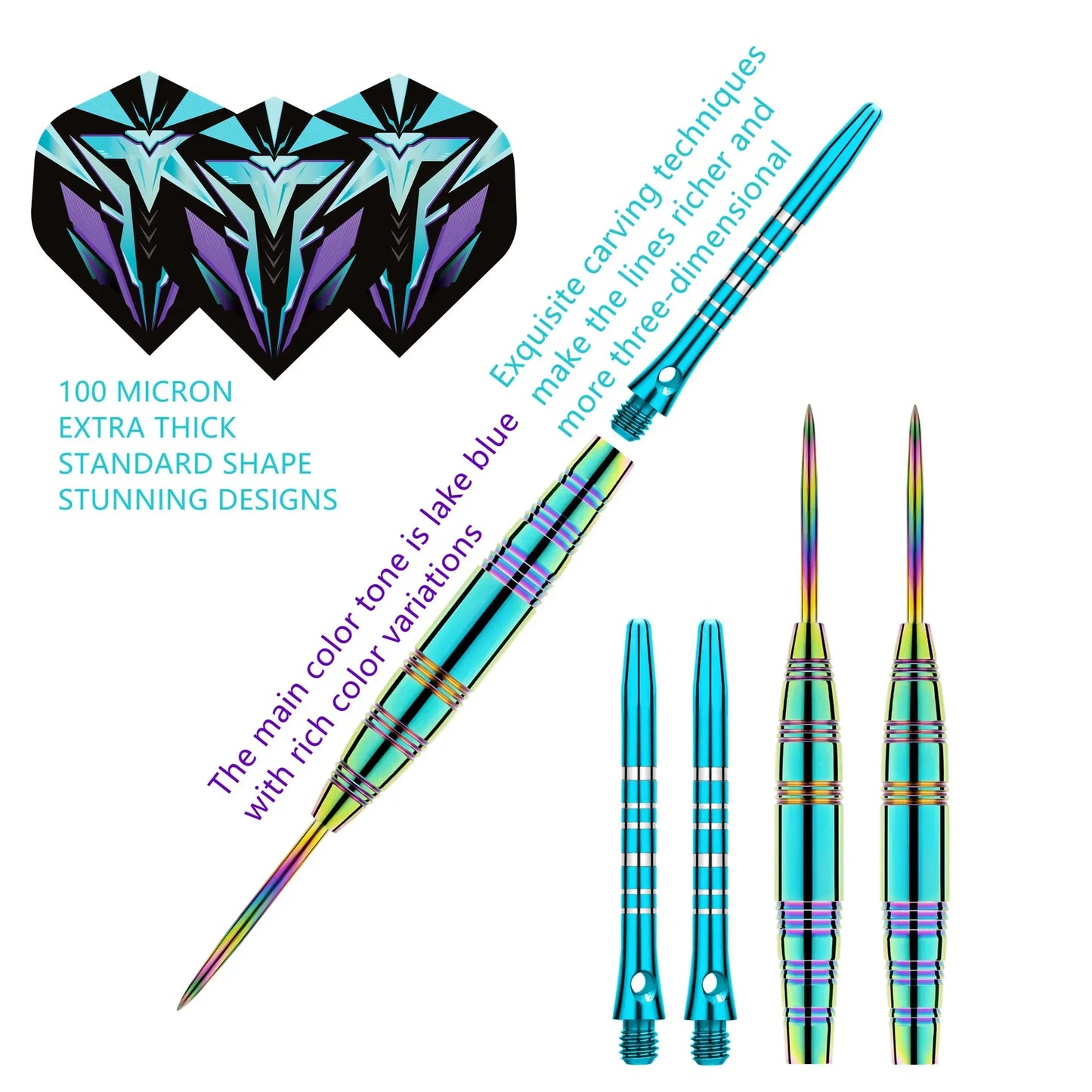 Professional Steel Tip Dart-Set – 23g Präzision mit robustem Metallfinish!